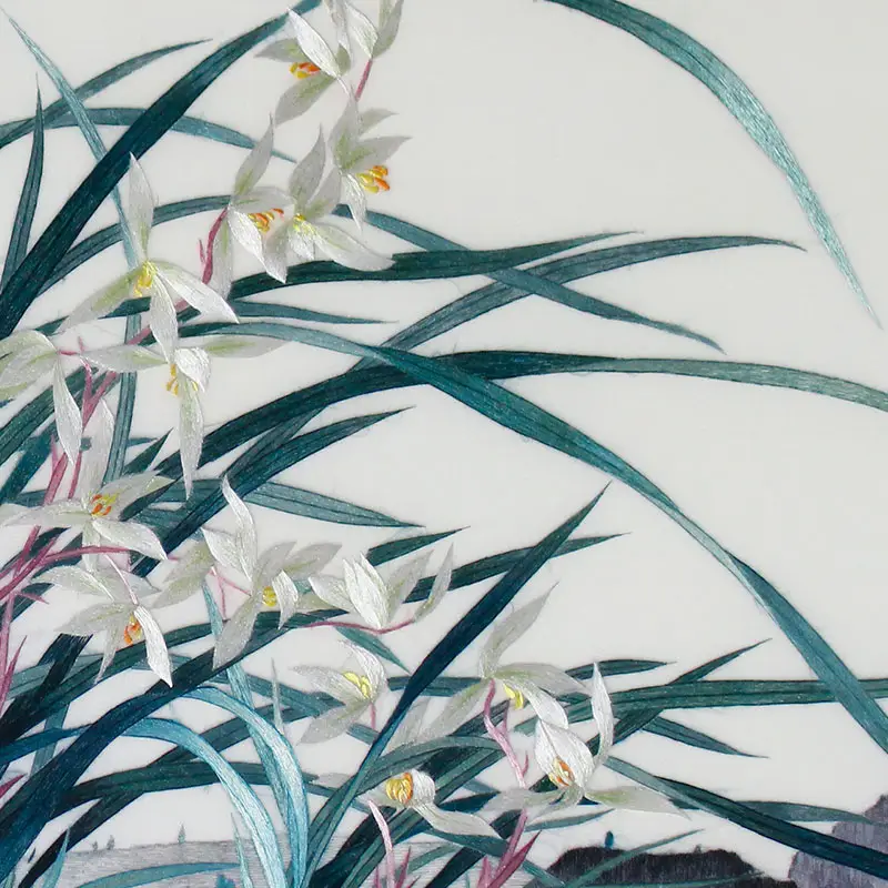 卧室装饰画手工刺绣鸿运当头_卧室挂画风水_卧室挂画手工刺绣兰蕙齐芳