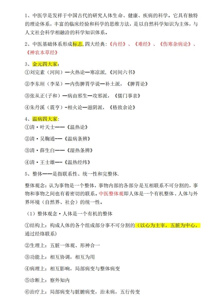 中医基础理论_中医基础笔记_中医四大经典