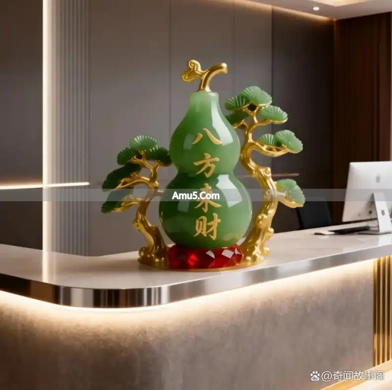 八方来财葫芦摆件_风水葫芦招财_风水摆件提升家宅运势摆放风水学