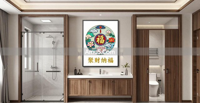 三阳开泰风水挂画_民间风水客厅挂画择图_吉祥如意鱼嬉画