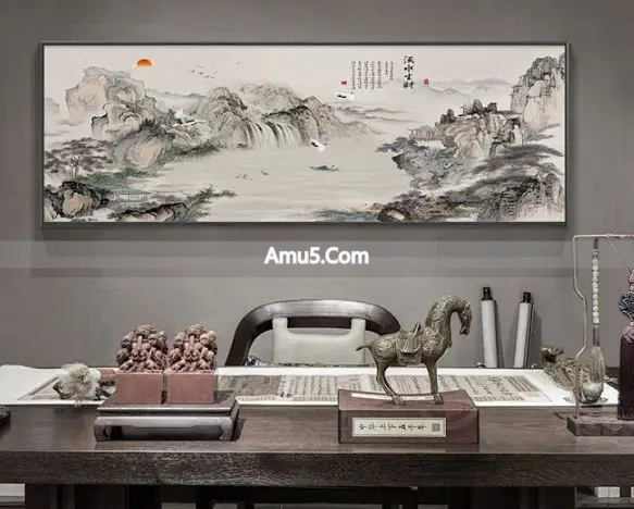 民间风水客厅挂画择图_客厅山水画寓意_家中挂画风水布局