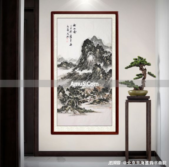 字画如何悬挂与摆放 _ 富山居图客厅挂画风水 _ 家中挂字画风水
