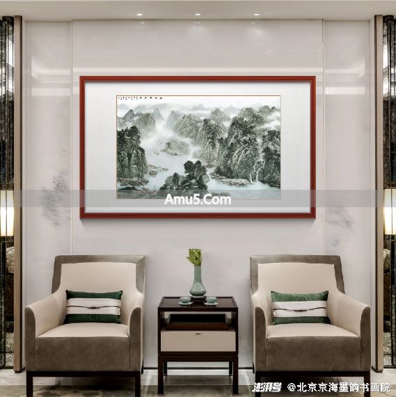 家中挂字画风水 _ 富山居图客厅挂画风水 _ 字画如何悬挂与摆放