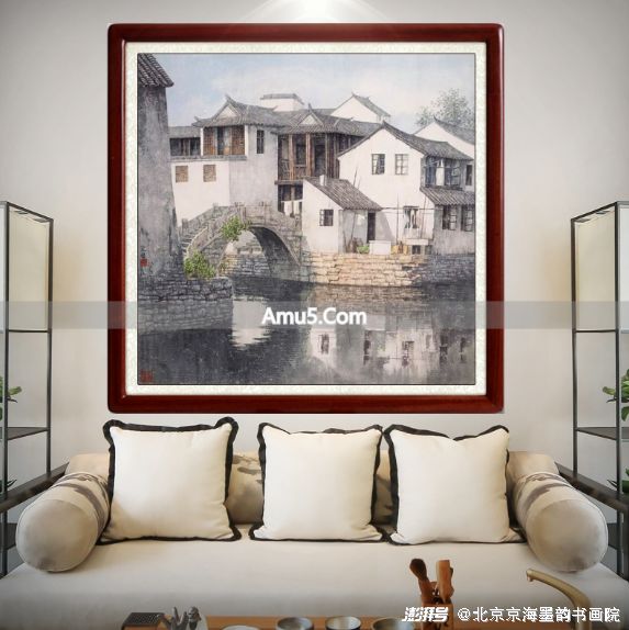 字画如何悬挂与摆放 _ 家中挂字画风水 _ 富山居图客厅挂画风水