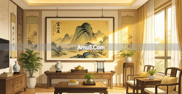 富山居图客厅挂画风水 _ 字画如何悬挂与摆放 _ 家中挂字画风水