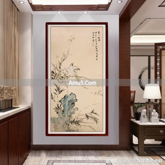 字画如何悬挂与摆放 _ 家中挂字画风水 _ 富山居图客厅挂画风水