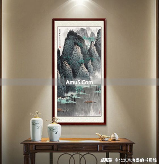 字画如何悬挂与摆放 _ 家中挂字画风水 _ 富山居图客厅挂画风水