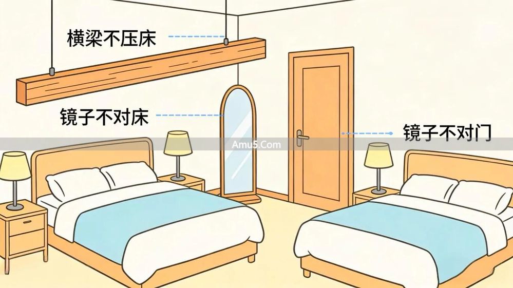 极简自查风水清单 _ 家居风水布局优化 _ 民间风水卧室通风设计